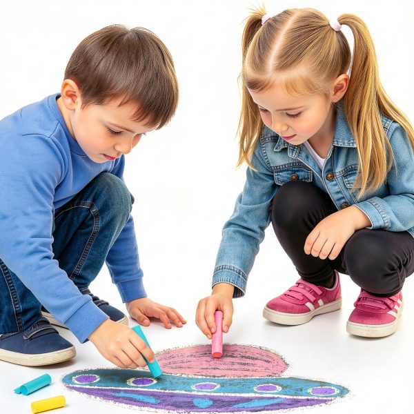 VEESA Jumbo Sidewalk Chalk Set Non-Toxic Kids Outdoor Art-6