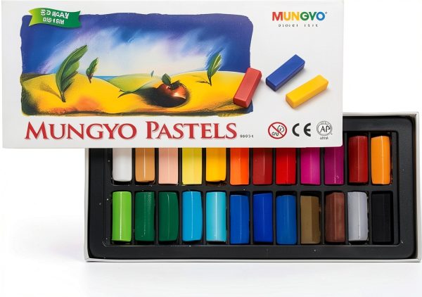 Non Toxic Soft Pastel Set 24 Colors Square Chalk Artists-2