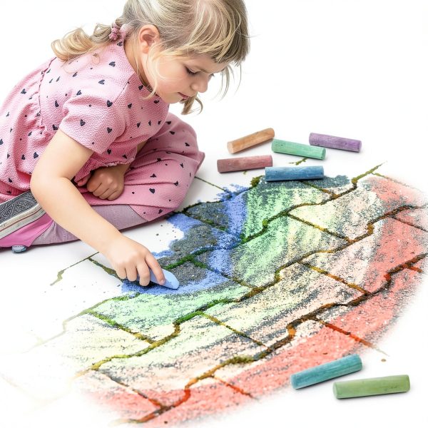 Feela Sidewalk Chalk 168 Pack Kids Drawing Colors Outdoor-5