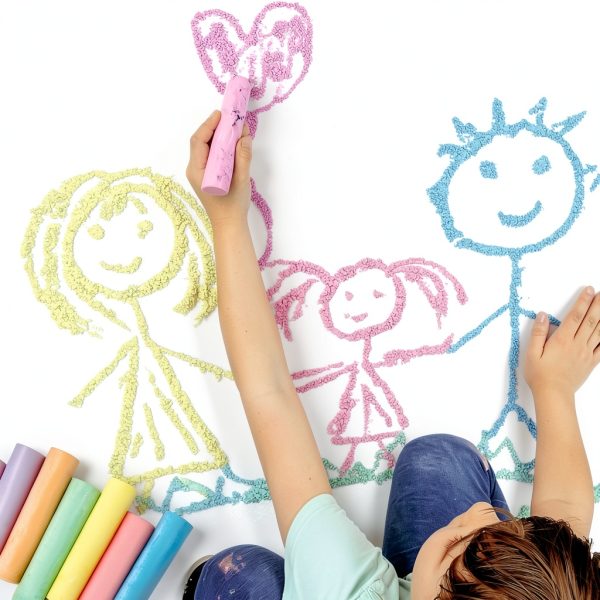 Joyin Washable Chalk Set 24 Pieces Kids Outdoor Drawing-4