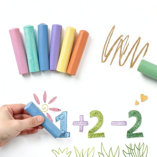 Joyin Washable Chalk Set 24 Pieces Kids Outdoor Drawing-1