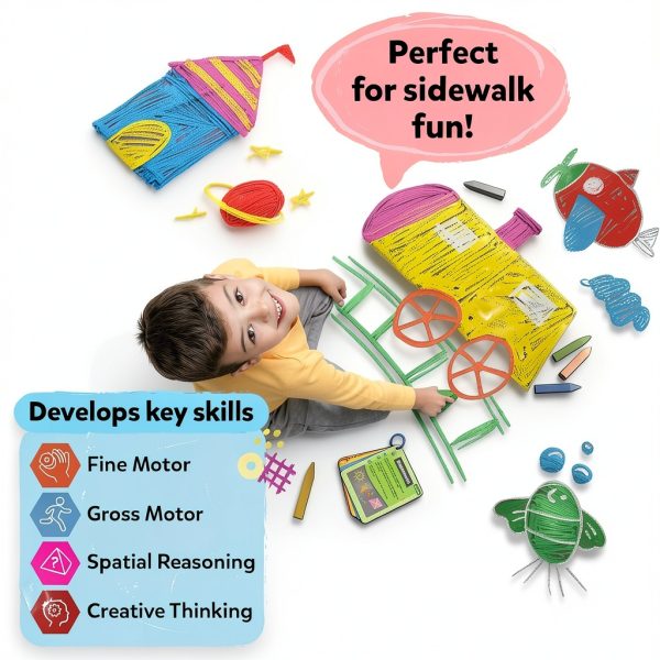 Skillmatics Sidewalk Chalk Activity Kit Outdoor Fun Kids-5