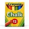 Crayola Kids Drawing Chalks Assorted Colors 12 Sticks-1