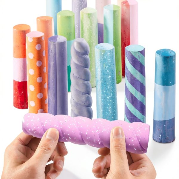 Jar Melo Jumbo Sidewalk Chalk Rainbow Kids Drawing Set-1