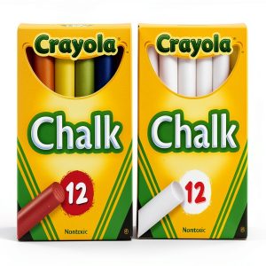 Crayola White Chalk Sticks Dustless Non-Toxic Kids Drawing-0