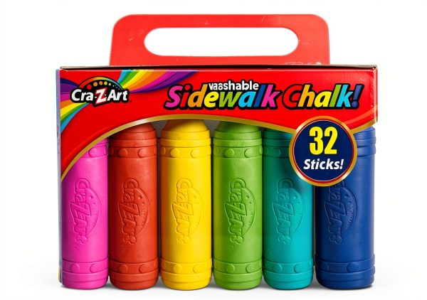 Cra-Z-Art Sidewalk Chalk 32 Pieces Non-Toxic Kids Outdoor-1