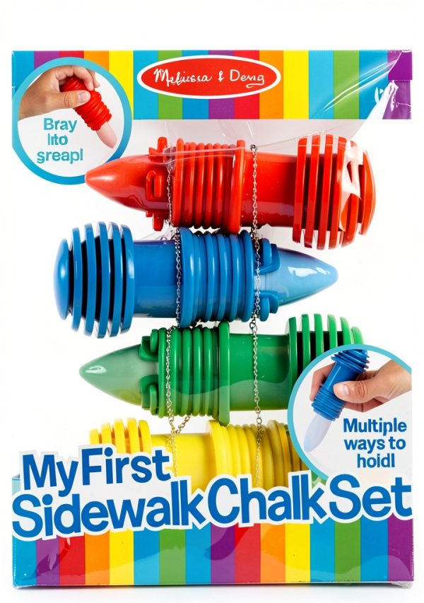 Melissa Doug Kids Drawing Chalk Set with Holders-0