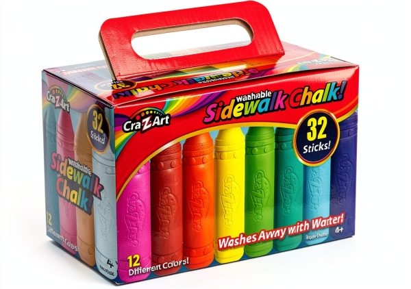 Cra-Z-Art Sidewalk Chalk 32 Pieces Non-Toxic Kids Outdoor-0