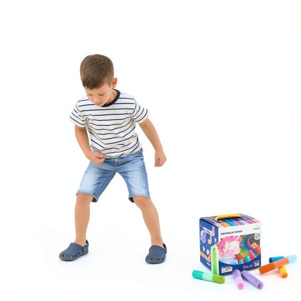 Jar Melo Jumbo Sidewalk Chalk Rainbow Kids Drawing Set-5