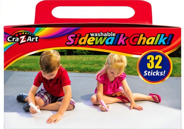 Cra-Z-Art Sidewalk Chalk 32 Pieces Non-Toxic Kids Outdoor-2