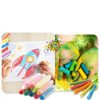 Zhenbuco Dustless Chalk 12 Colors Twistable Holder Kids Art-2