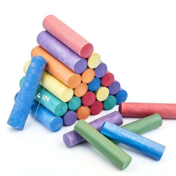 Joyin Washable Chalk Set 24 Pieces Kids Outdoor Drawing-2