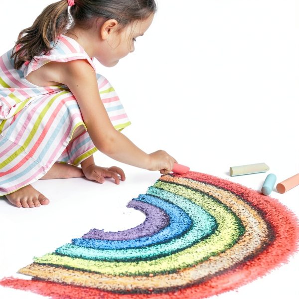 SMALL FISH Jumbo Sidewalk Chalk Set 200 Washable Colors-4