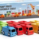 Isle of Whimsy Washable Chalk Dump Truck Kids Drawing Toy-0