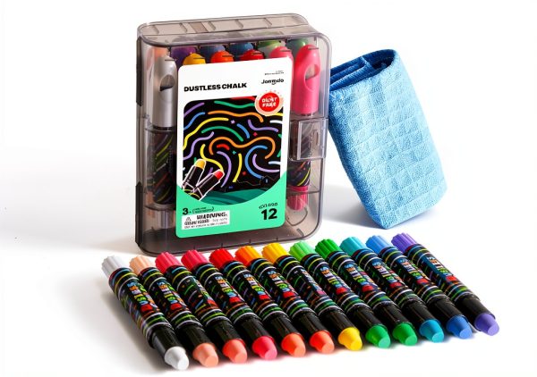 Jar Melo Kids Drawing Chalk Dustless Washable Multicolor-0