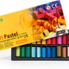 Non Toxic Soft Pastel Set 24 Colors Square Chalk Artists-1