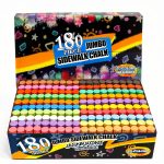 JASNKKONT Kids Drawing Chalks 180 Set Washable Non-Toxic-0
