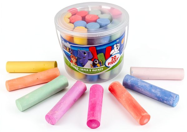 Sunny Days Sidewalk Chalk Bucket Kids Drawing Colors Outdoor-6