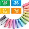 Feela Sidewalk Chalk 168 Pack Kids Drawing Colors Outdoor-2