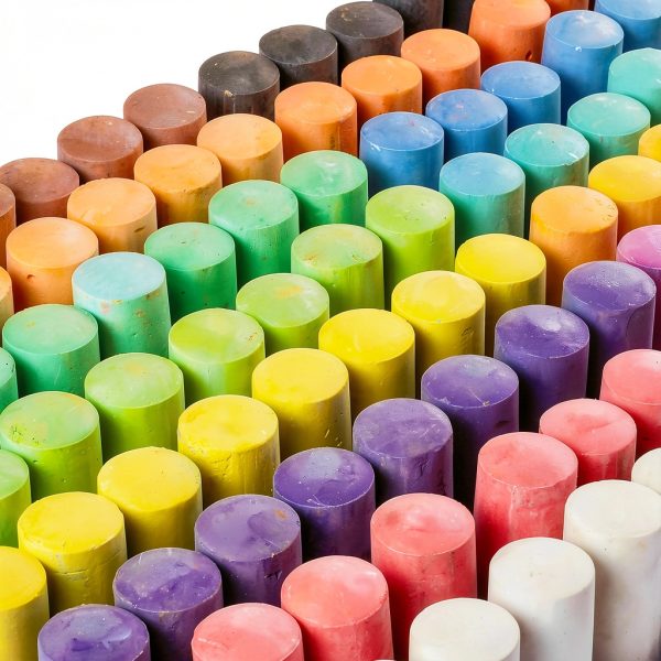 JASNKKONT Kids Drawing Chalks 180 Set Washable Non-Toxic-4