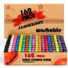 JASNKKONT Kids Drawing Chalk 162 Count Non-Toxic Outdoor Fun-0