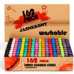 JASNKKONT Kids Drawing Chalk 162 Count Non-Toxic Outdoor Fun-0