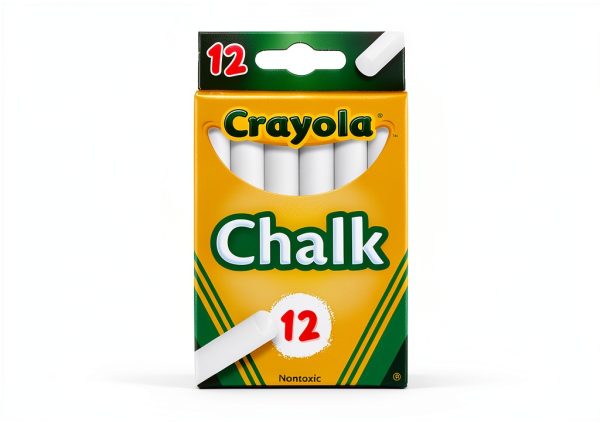 Crayola White Chalk Smooth Glide Kids Drawing Chalks-0