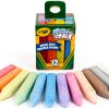Crayola Outdoor Chalk 12ct Washable Antiroll Kids Art-2