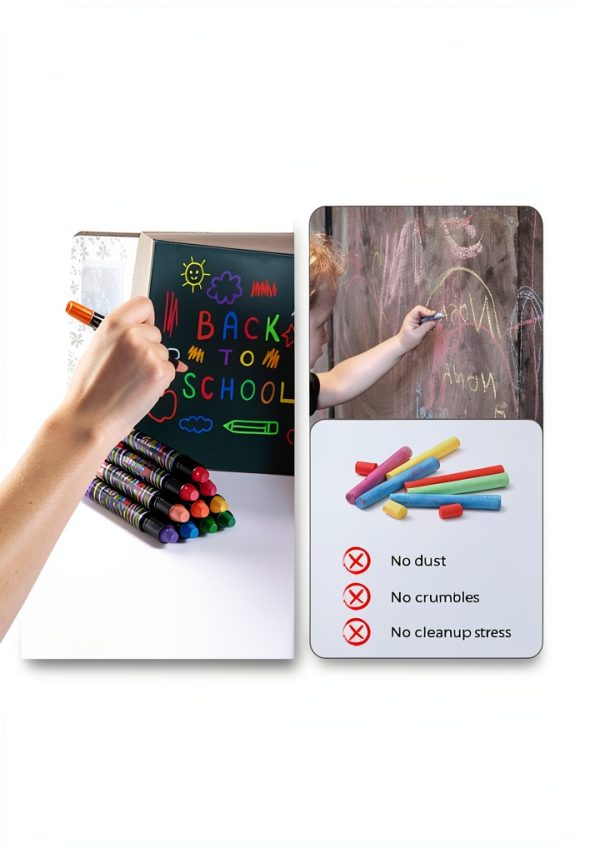 Jar Melo Kids Drawing Chalk Dustless Washable Multicolor-1