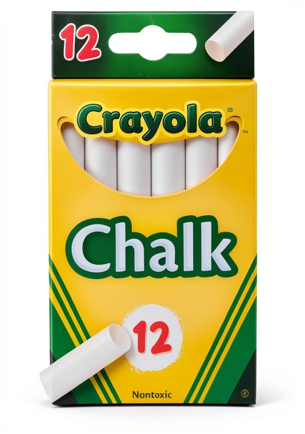 Crayola White Chalk Smooth Glide Kids Drawing Chalks-1