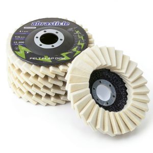 4-1/2" x 7/8" Felt Flap Disc abrasticle 5 Pack for Angle Grinder-0