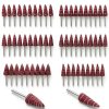 TSV 60Pcs Cone Shape Abrasive Flap Wheels, 1/8" Shank Sandpaper Grinding Heads, 80-600 Grits Flap Wheel Sander for Drill, Die Grinder-0