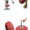 LINE10 Tools 4 inch Sanding Mop Kit 3 Wheels 80 120 240 Grit 1/4 Shank-2