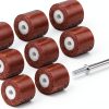 Flap Wheel 12x12mm 400 Grit 8pcs Set with 1/8" Shank by Utoolmart-1