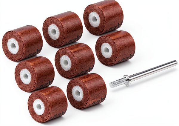 Flap Wheel 12x12mm 400 Grit 8pcs Set with 1/8" Shank by Utoolmart-1