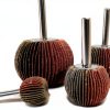 5PCS Spherical Sandpaper Flap Wheel 6mm(1/4") Shank 60-120 Grit Abrasive Rotary Tool Accessories for Polishing Ball Shape-3