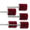 Abrasive Flap Wheels Rosebe 5-Pack Non-Woven 320# 20mm Brown-2