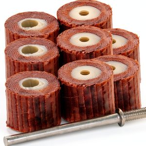 Flap Wheel 12x12mm 400 Grit 8pcs Set with 1/8" Shank by Utoolmart-0