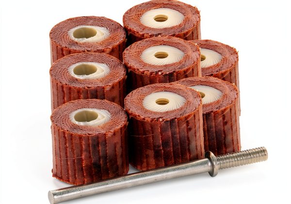 Flap Wheel 12x12mm 400 Grit 8pcs Set with 1/8" Shank by Utoolmart-0