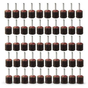Abrasive Flap Wheel 50 Pack 1/4" Shank 1" Aluminum Oxide - Mixiflor-0