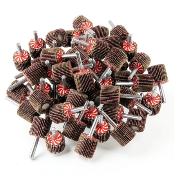 Abrasive Flap Wheel 50 Pack 1/4" Shank 1" Aluminum Oxide - Mixiflor-1
