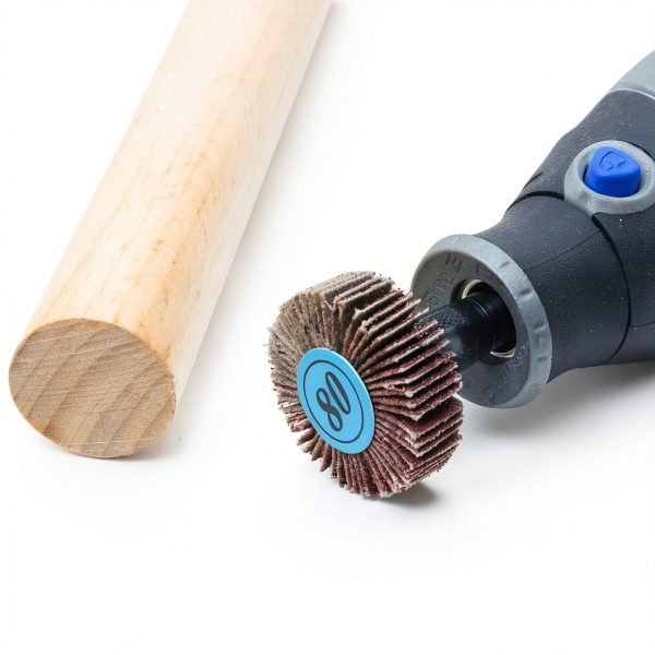 AUTOTOOLHOME 20PCS Abrasive Flap Wheel Sander 80 Grit 1/8" Shank Diameter 32mm 3/8" Thick and 1" Abrasive Sandpaper Flap Sanding Wheel Grinding Head Rotary Tool for Grinding and Polishing-3